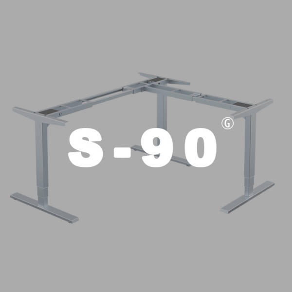 電動三節式-L型升降桌S-90