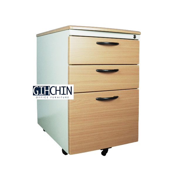 OA-H03 鋼木三層活動櫃